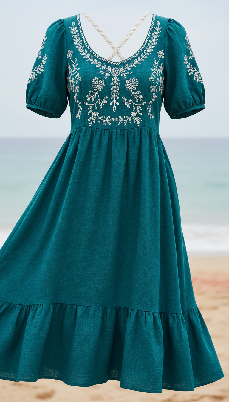 Dark Turquoise Summer Dress