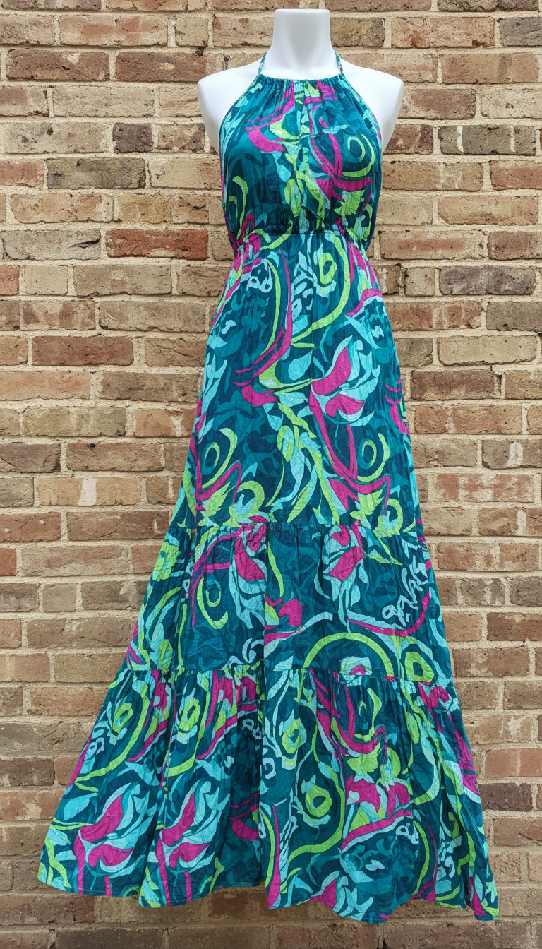 Graphic Print Maxi Dress