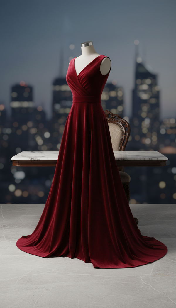 Velvet Evening Gown