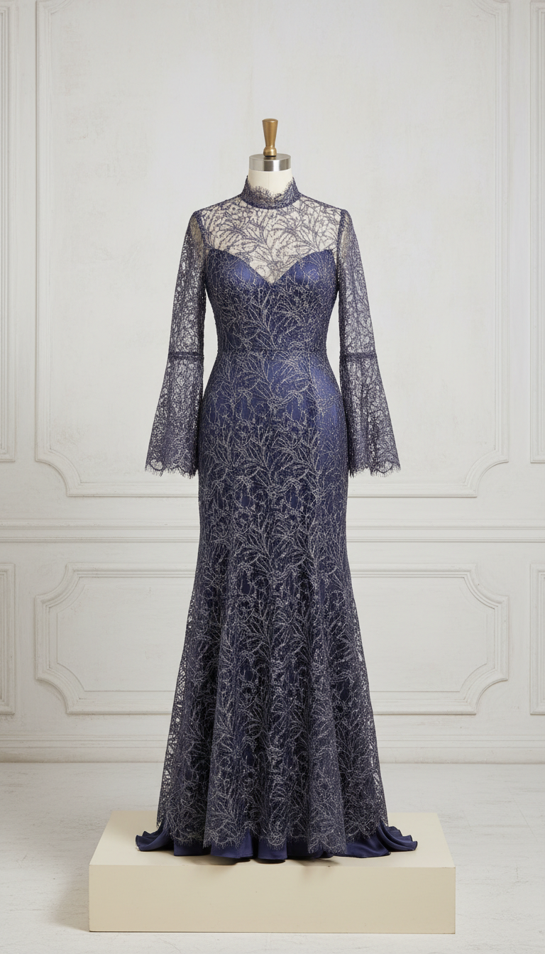 Thistle Lace Evening Gown